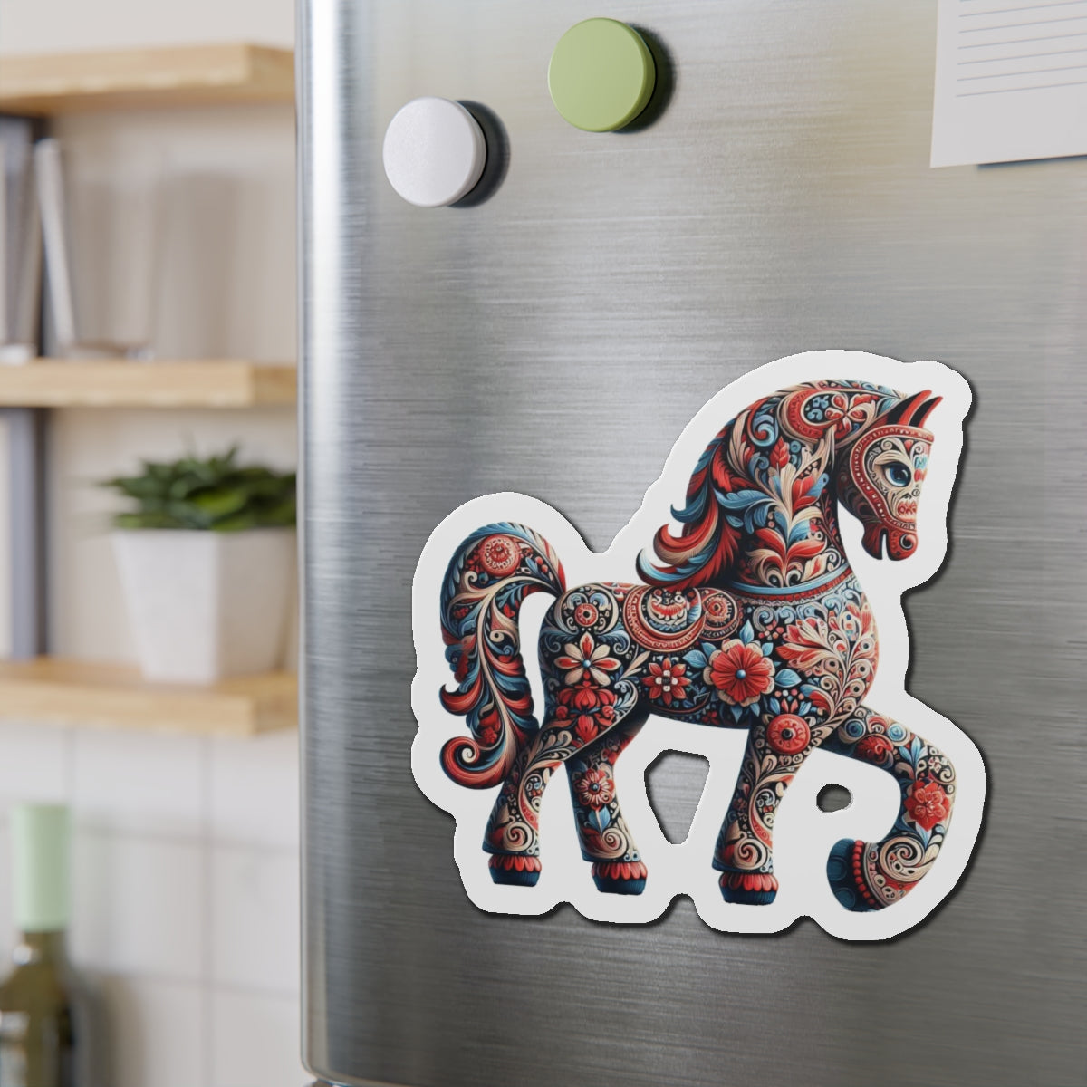 Mandala Floral Die-Cut Magnet — Decorative Floral Pattern Magnet - Ramshackle Shack