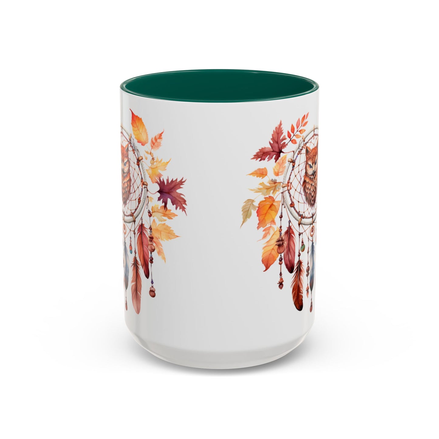 Autumn Owl Dreamcatcher Mug — Fall Leaves Coffee Cup (11oz & 15oz) - Ramshackle Shack
