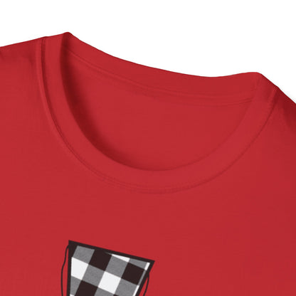 Faith and Love Christian T-Shirt | Plaid Heart and Cross Religious Graphic Tee - Ramshackle Shack