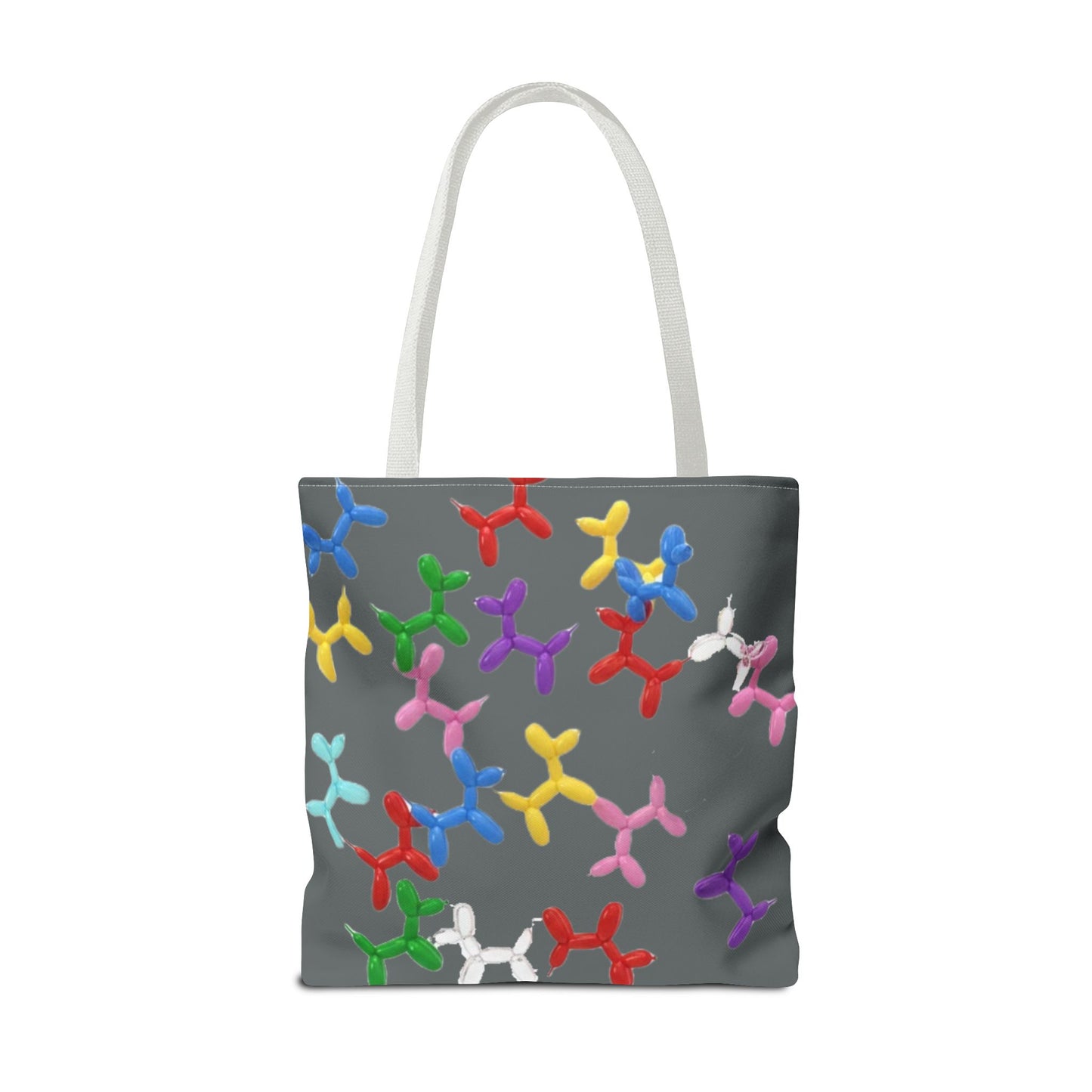 Balloon Dog Pattern Tote Bag – Colorful Pop Art Reusable Shopper - Ramshackle Shack