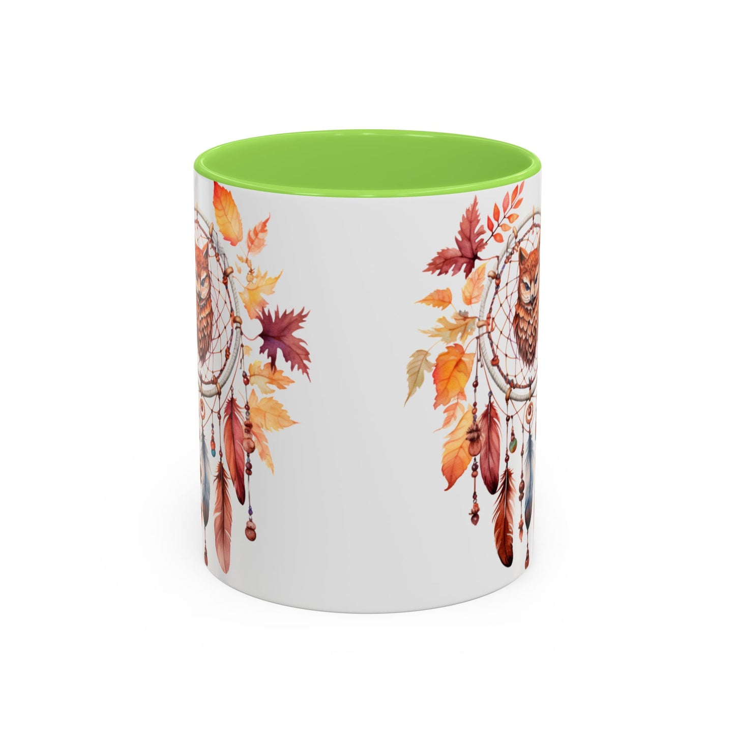 Autumn Owl Dreamcatcher Mug — Fall Leaves Coffee Cup (11oz & 15oz) - Ramshackle Shack