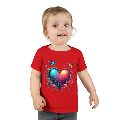 Colorful Heart & Butterflies Graphic Toddler Tee - Ramshackle Shack