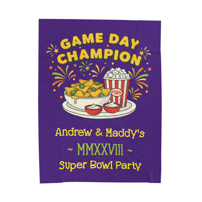Game Day Champion Blanket | Super Bowl Party, Game Day Humor - Ramshackle Shack