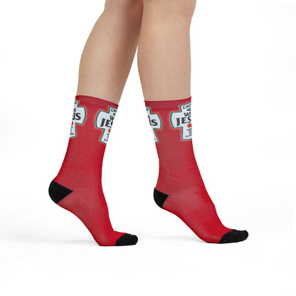 Catch Up with Jesus Ketchup Bottle Crew Socks - Ramshackle Shack