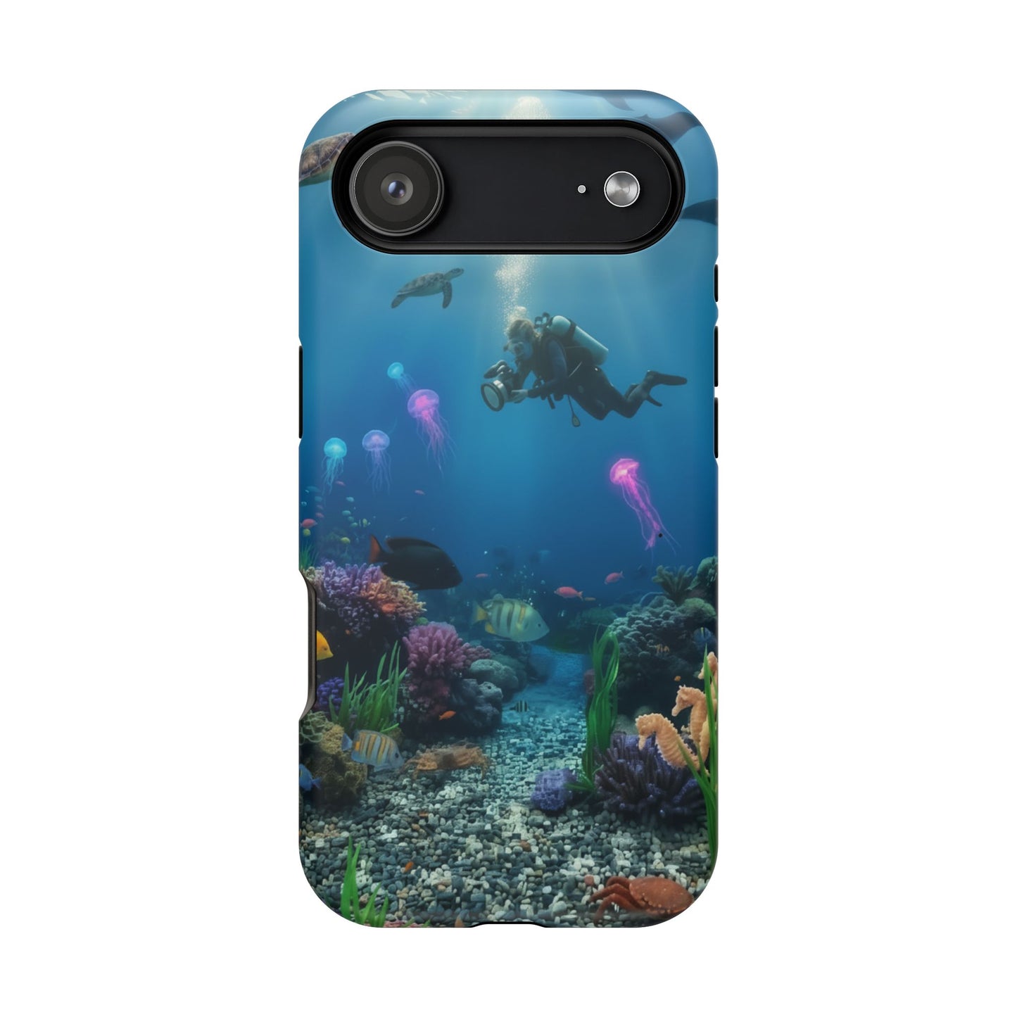 Underwater Diver Phone Case — Magnetic Impact‑Resistant Ocean Design