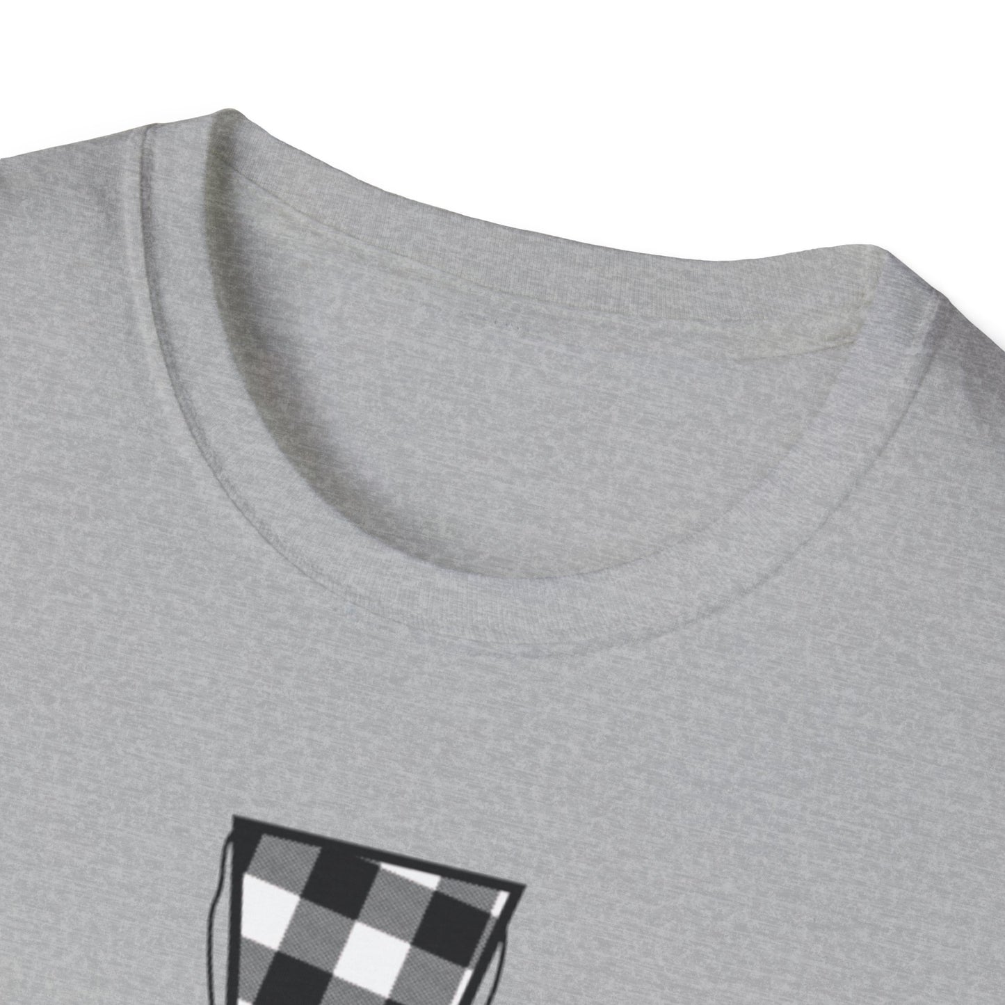 Faith and Love Christian T-Shirt | Plaid Heart and Cross Religious Graphic Tee - Ramshackle Shack