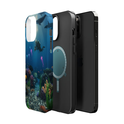Underwater Diver Phone Case — Magnetic Impact‑Resistant Ocean Design