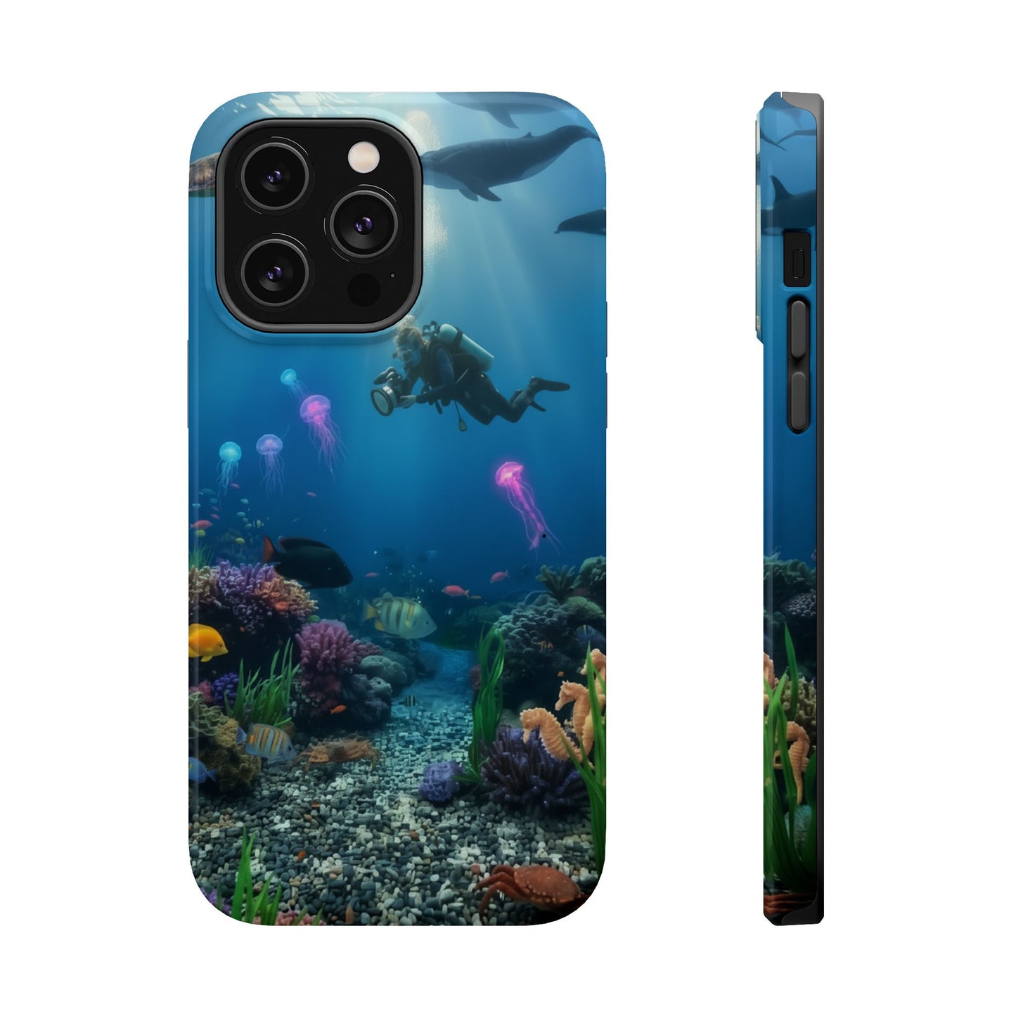 Underwater Diver Phone Case — Magnetic Impact‑Resistant Ocean Design