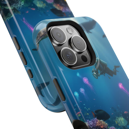 Underwater Diver Phone Case — Magnetic Impact‑Resistant Ocean Design