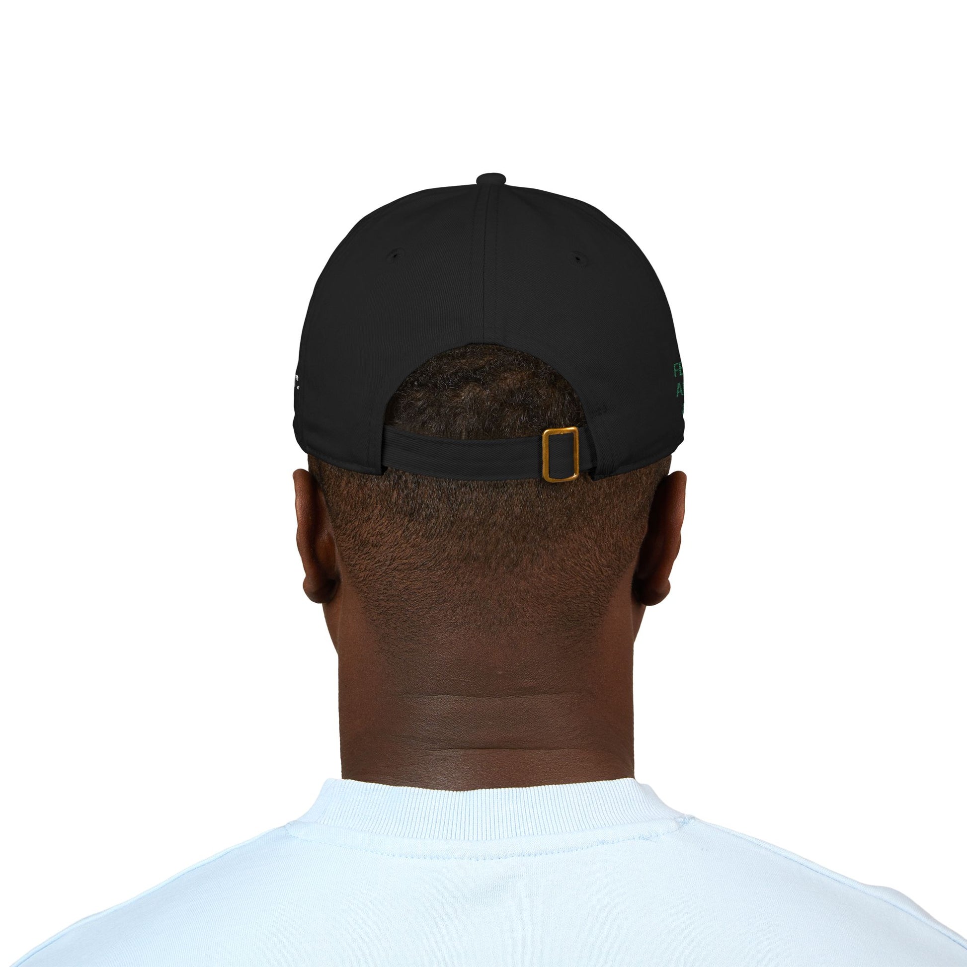 Organic baseball cap with embroidered custom name, featuring humorous cooking, cleaning, and kids safety design by Printify.