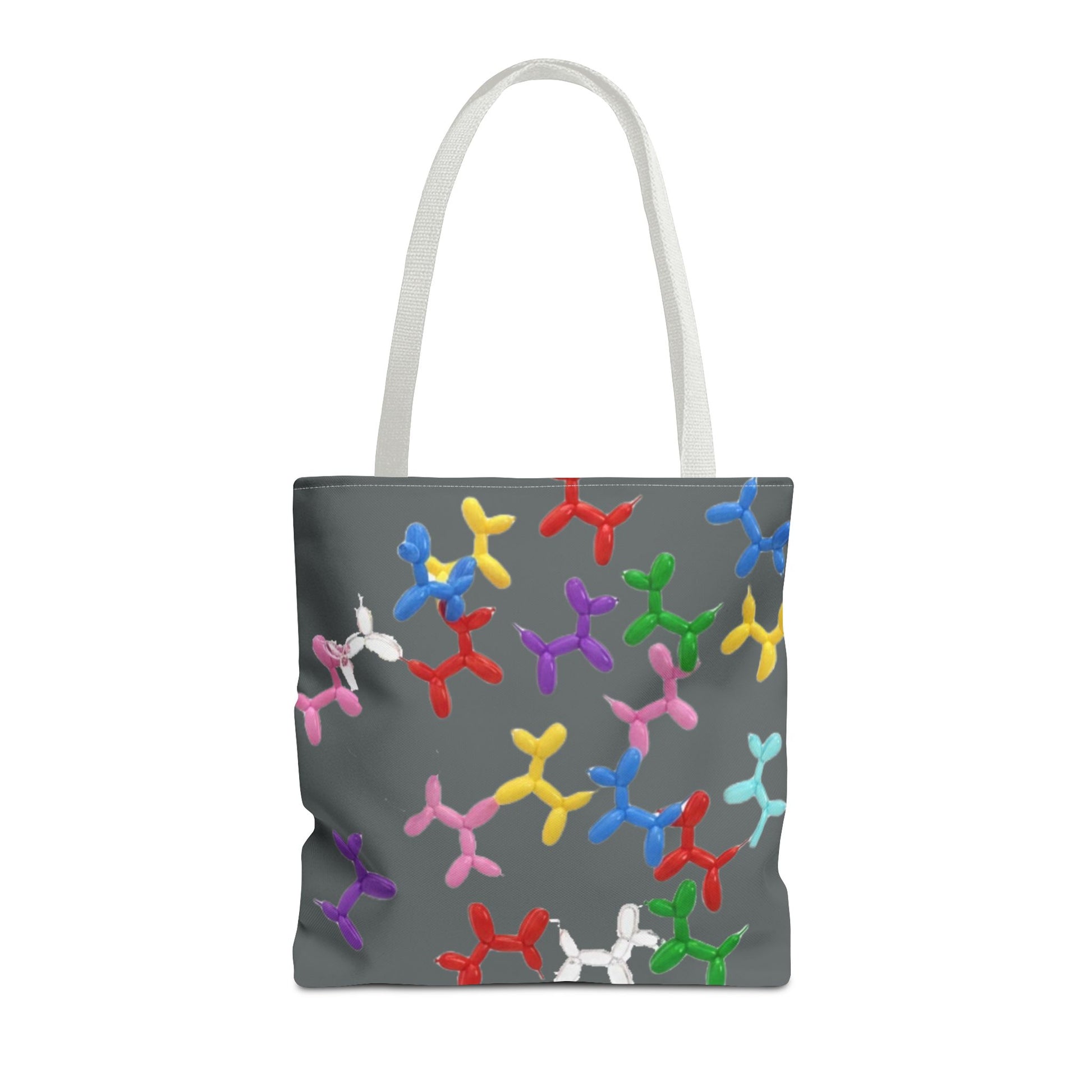 Balloon Dog Pattern Tote Bag – Colorful Pop Art Reusable Shopper - Ramshackle Shack