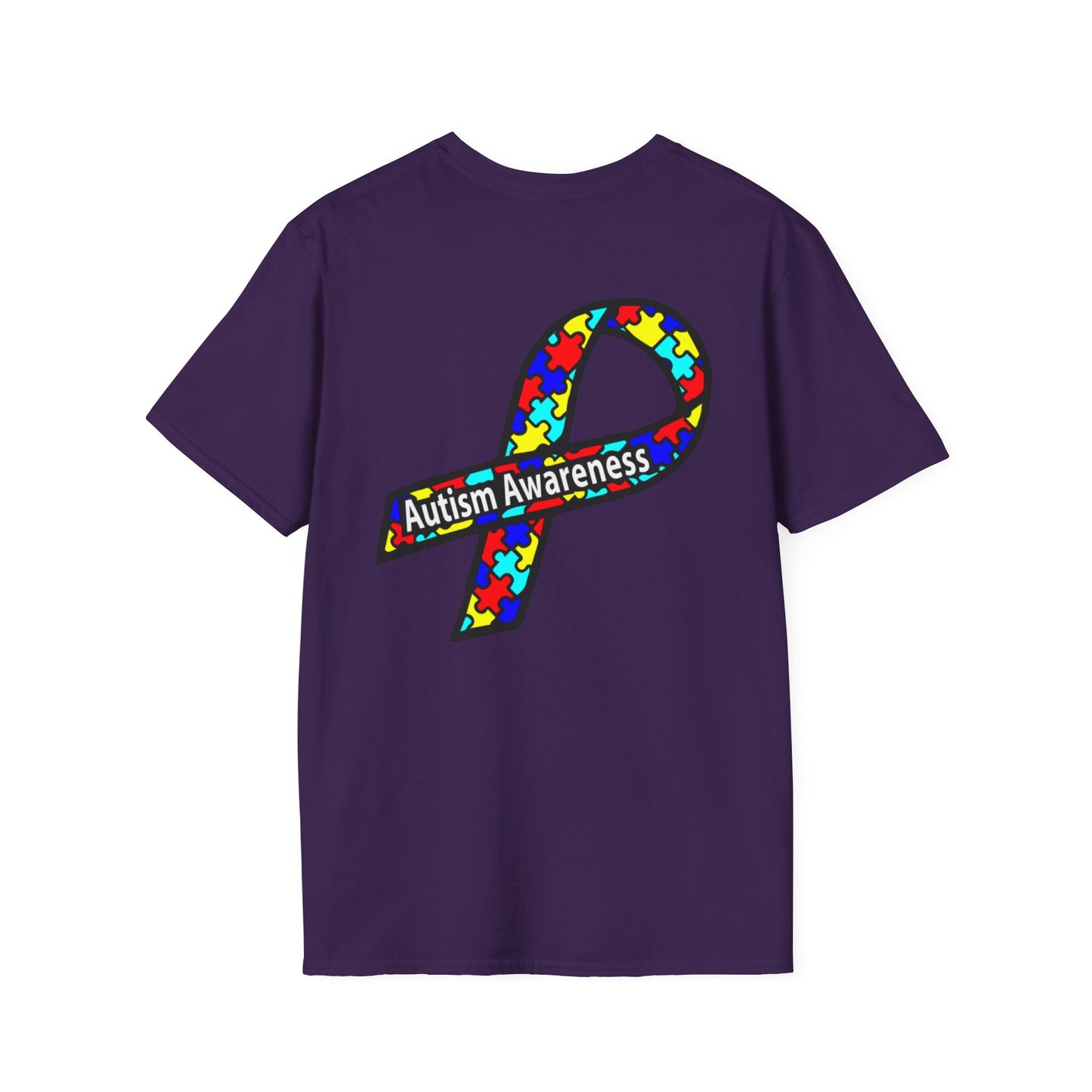 Autism Awareness T-Shirt — "Not Fighting Autism, Working With It" Puzzle Ribbon Tee - Ramshackle Shack