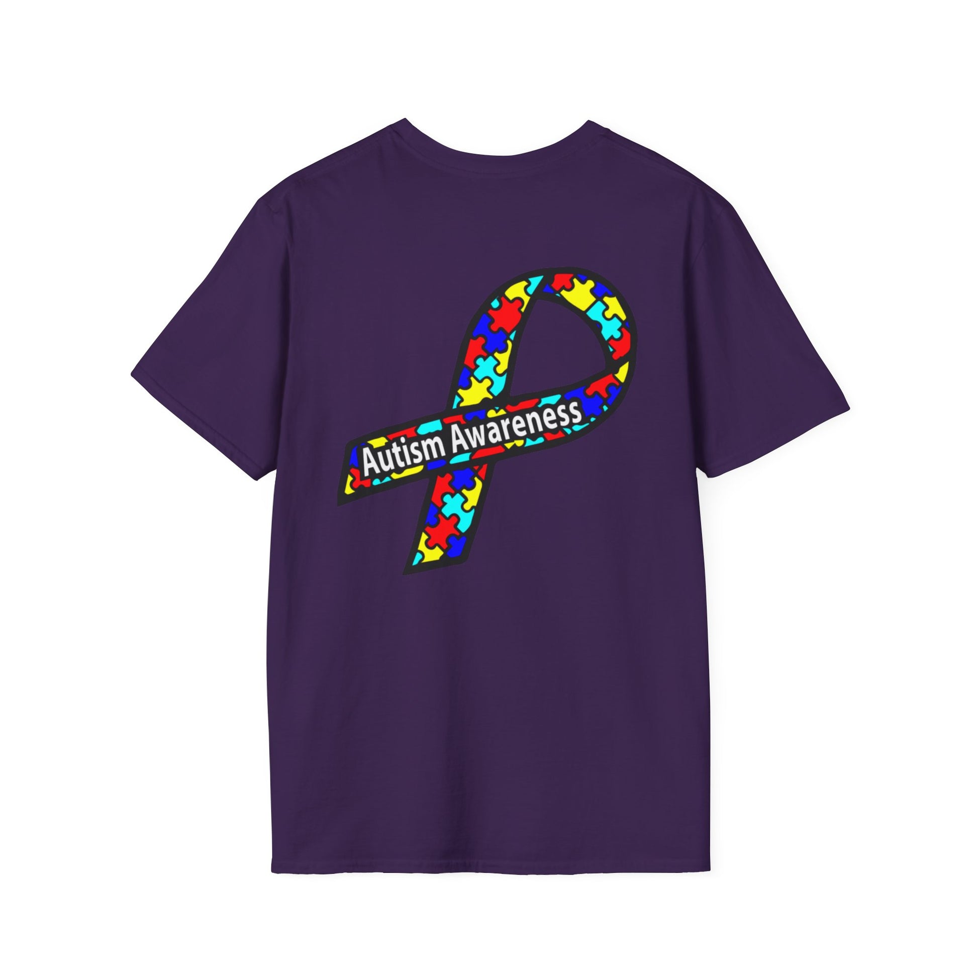 Autism Awareness T-Shirt — "Not Fighting Autism, Working With It" Puzzle Ribbon Tee - Ramshackle Shack