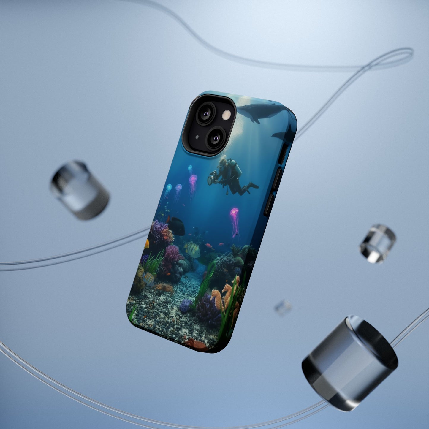 Underwater Diver Phone Case — Magnetic Impact‑Resistant Ocean Design