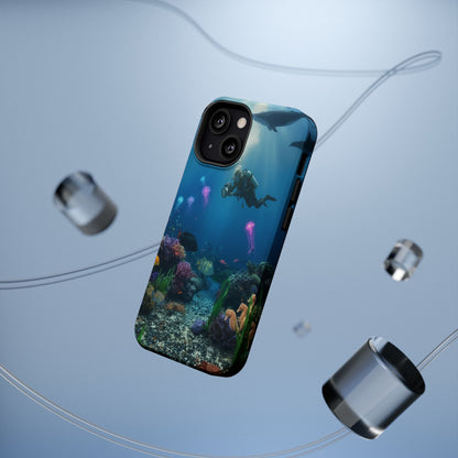 Underwater Diver Phone Case — Magnetic Impact‑Resistant Ocean Design