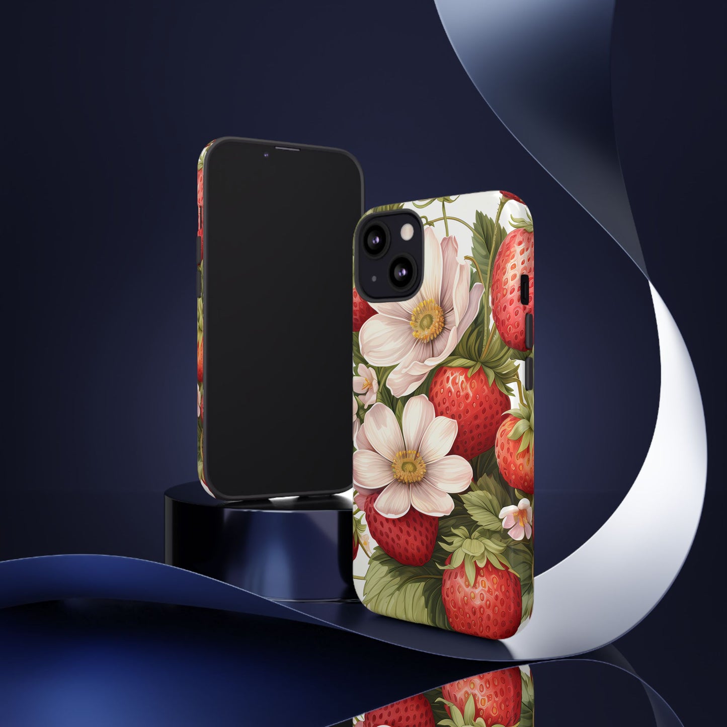Strawberry Blossom Phone Case — Floral Protective Tough Case - Ramshackle Shack