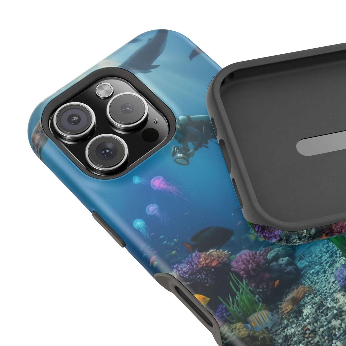 Underwater Diver Phone Case — Magnetic Impact‑Resistant Ocean Design