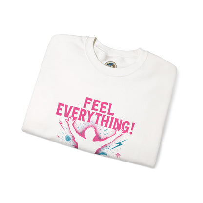 Crewneck Sweatshirt — "Feel Everything! Revive & Rebel" Inspirational Graphic - Ramshackle Shack