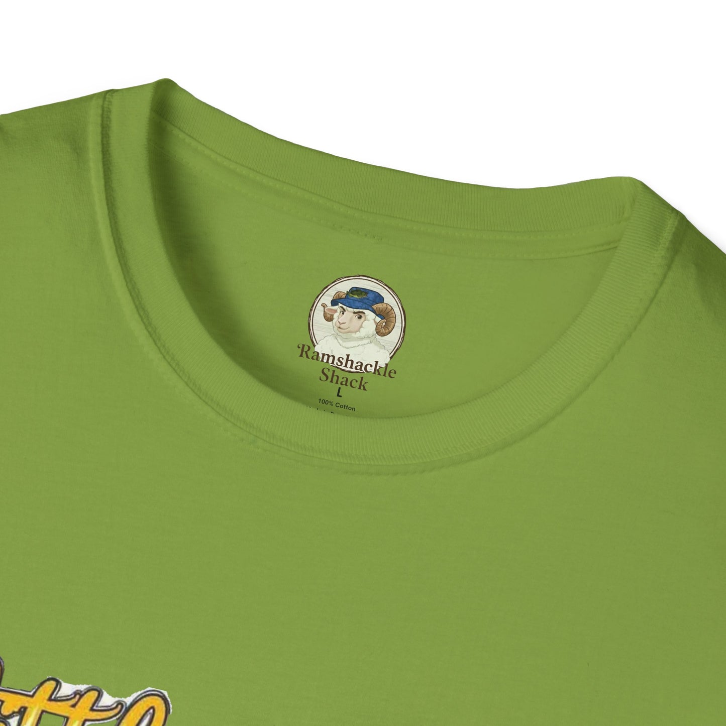 Excavator A Little Dirt Never Hurt TShirt  Custom Business Name & Logo Back - Ramshackle Shack