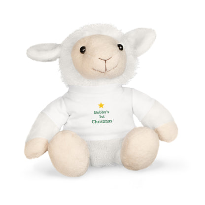 Personalized Teddy Bear with T-Shirt — Baby’s First Christmas Gift - Ramshackle Shack