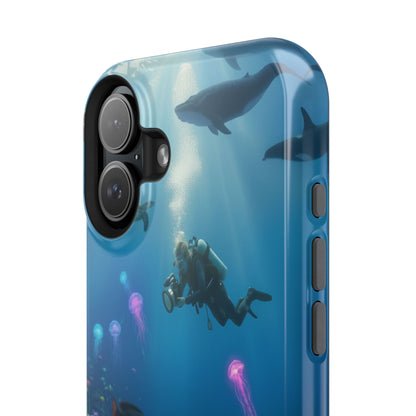 Underwater Diver Phone Case — Magnetic Impact‑Resistant Ocean Design