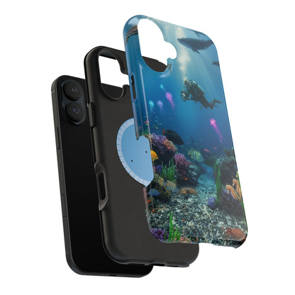 Underwater Diver Phone Case — Magnetic Impact‑Resistant Ocean Design
