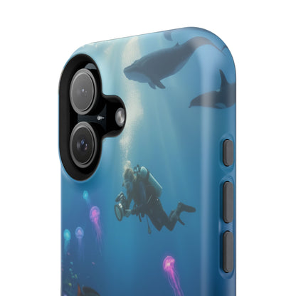Underwater Diver Phone Case — Magnetic Impact‑Resistant Ocean Design