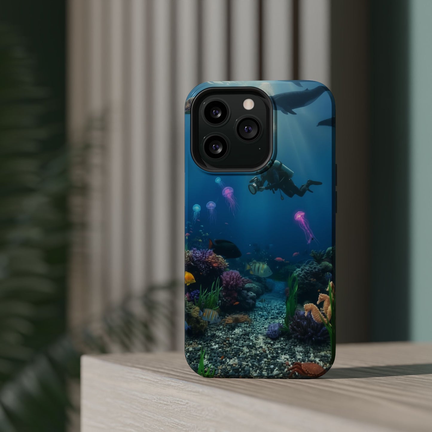 Underwater Diver Phone Case — Magnetic Impact‑Resistant Ocean Design
