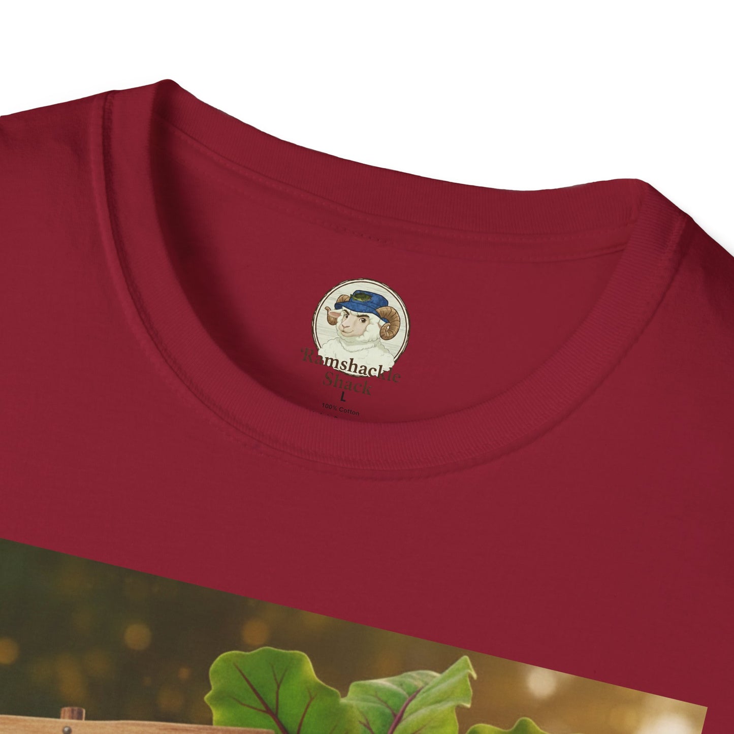 Unisex softstyle T-shirt featuring a humorous beetroot graphic design, ideal for casual wear and vibrant style.