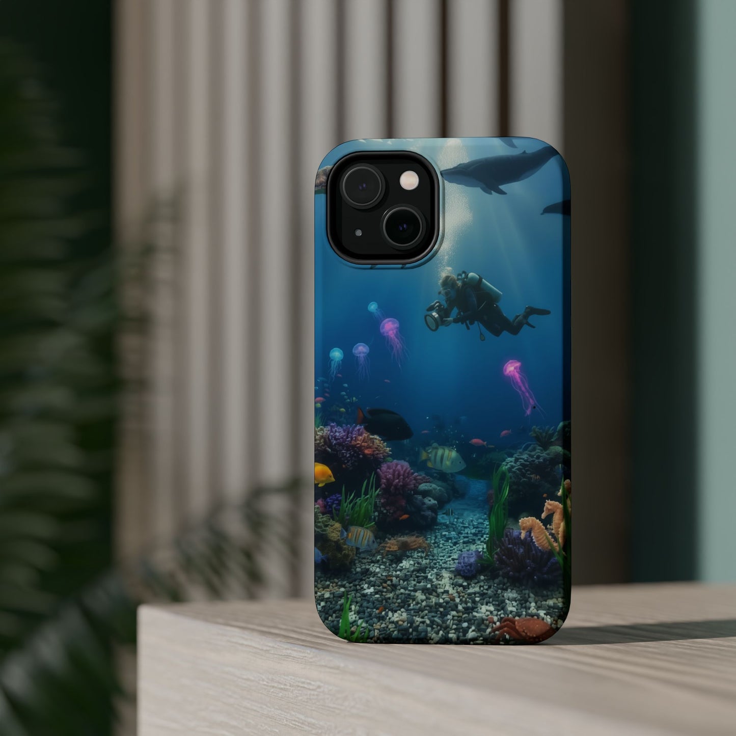Underwater Diver Phone Case — Magnetic Impact‑Resistant Ocean Design
