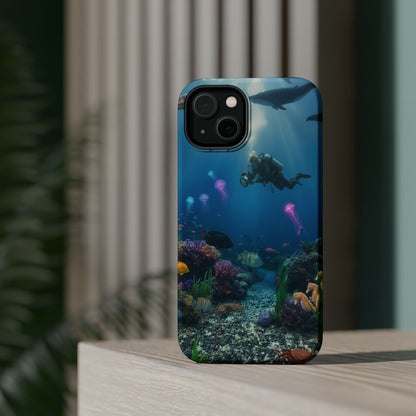 Underwater Diver Phone Case — Magnetic Impact‑Resistant Ocean Design