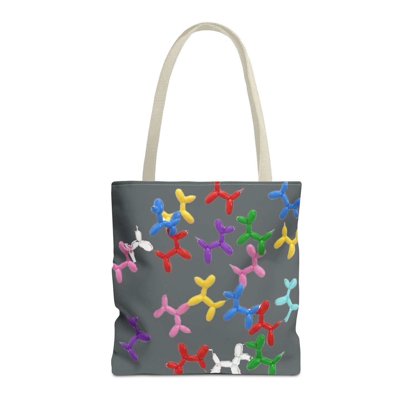 Balloon Dog Pattern Tote Bag – Colorful Pop Art Reusable Shopper - Ramshackle Shack