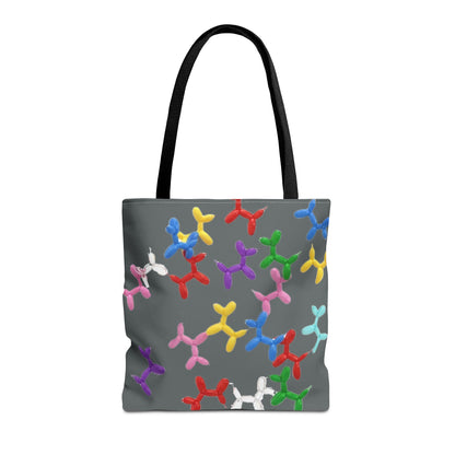 Balloon Dog Pattern Tote Bag – Colorful Pop Art Reusable Shopper - Ramshackle Shack