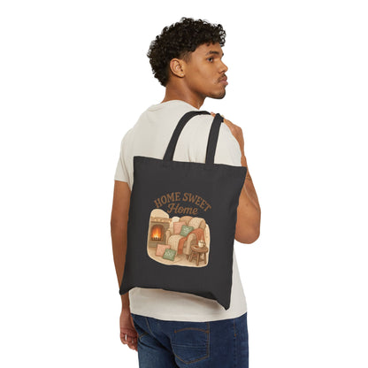 Tote Bag - Home Sweet Home Cotton Canvas - Ramshackle Shack