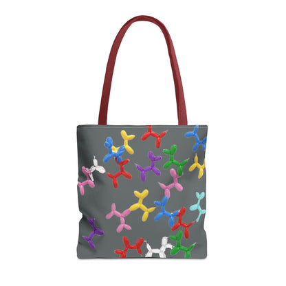 Balloon Dog Pattern Tote Bag – Colorful Pop Art Reusable Shopper - Ramshackle Shack