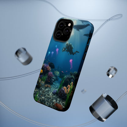 Underwater Diver Phone Case — Magnetic Impact‑Resistant Ocean Design