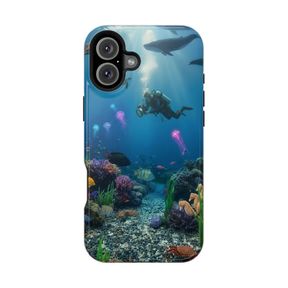 Underwater Diver Phone Case — Magnetic Impact‑Resistant Ocean Design