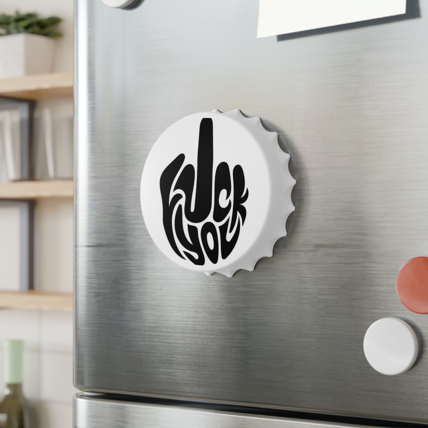 Bottle Opener — Bold Black 'Fuck You' Middle Finger Bottle Opener - Ramshackle Shack