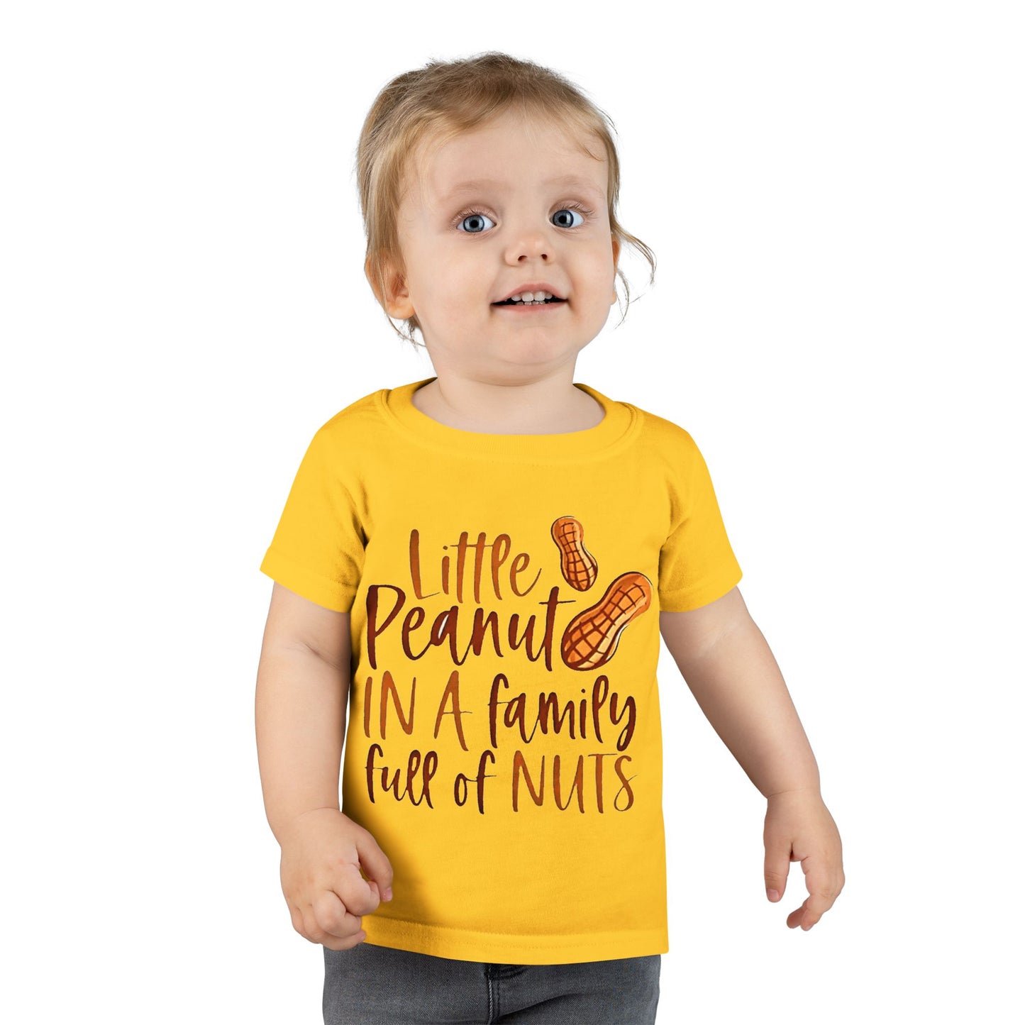 Toddler T Shirt  Little Peanut in a Family Full of Nuts Cute Baby Tee - Ramshackle Shack