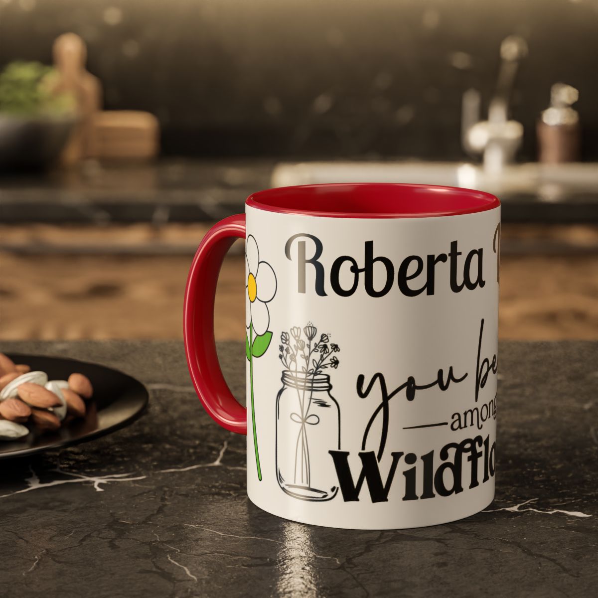 You Belong Among the Wildflowers Daisy Mug — Custom Name Colorful 11oz & 15oz - Ramshackle Shack