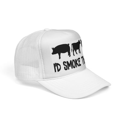 Farm Animal Silhouette Trucker Cap — "I'd Smoke That" Design - Ramshackle Shack