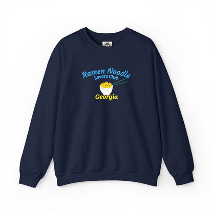 Ramen Noodle Lovers Club Embroidered Sweatshirt — Cute Bowl & Chopsticks - Ramshackle Shack