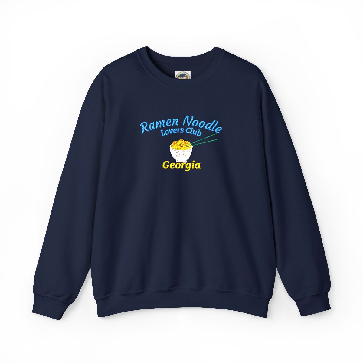 Ramen Noodle Lovers Club Embroidered Sweatshirt — Cute Bowl & Chopsticks - Ramshackle Shack