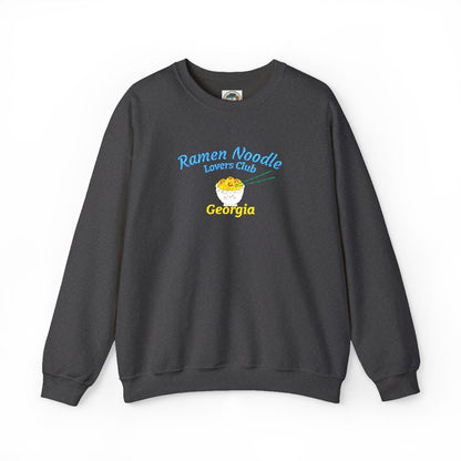 Ramen Noodle Lovers Club Embroidered Sweatshirt — Cute Bowl & Chopsticks - Ramshackle Shack