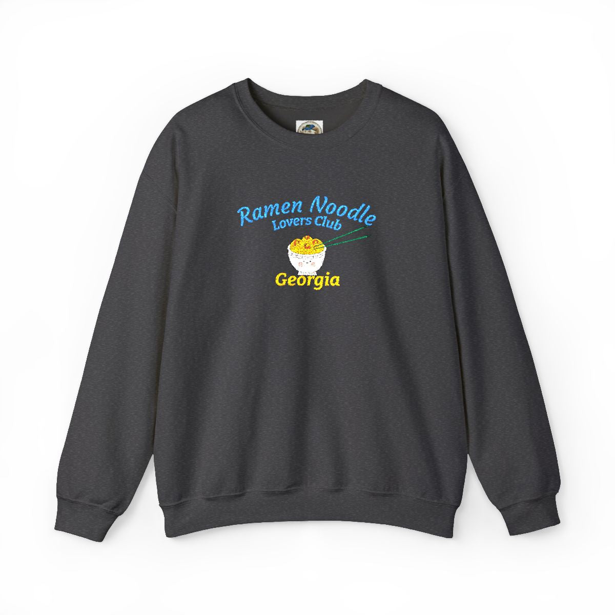 Ramen Noodle Lovers Club Embroidered Sweatshirt — Cute Bowl & Chopsticks - Ramshackle Shack