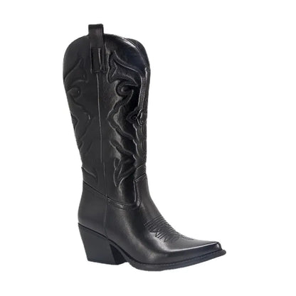 Vintage Women's Chunky Heel High Cowboy Boots - Ramshackle Shack