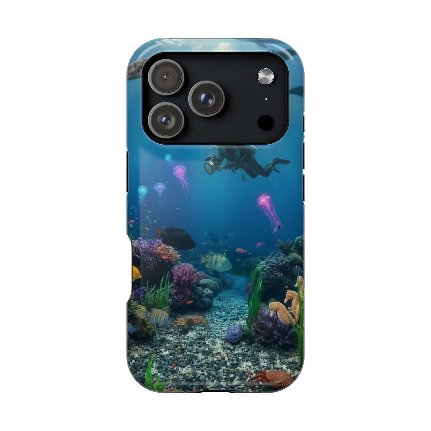 Underwater Diver Phone Case — Magnetic Impact‑Resistant Ocean Design