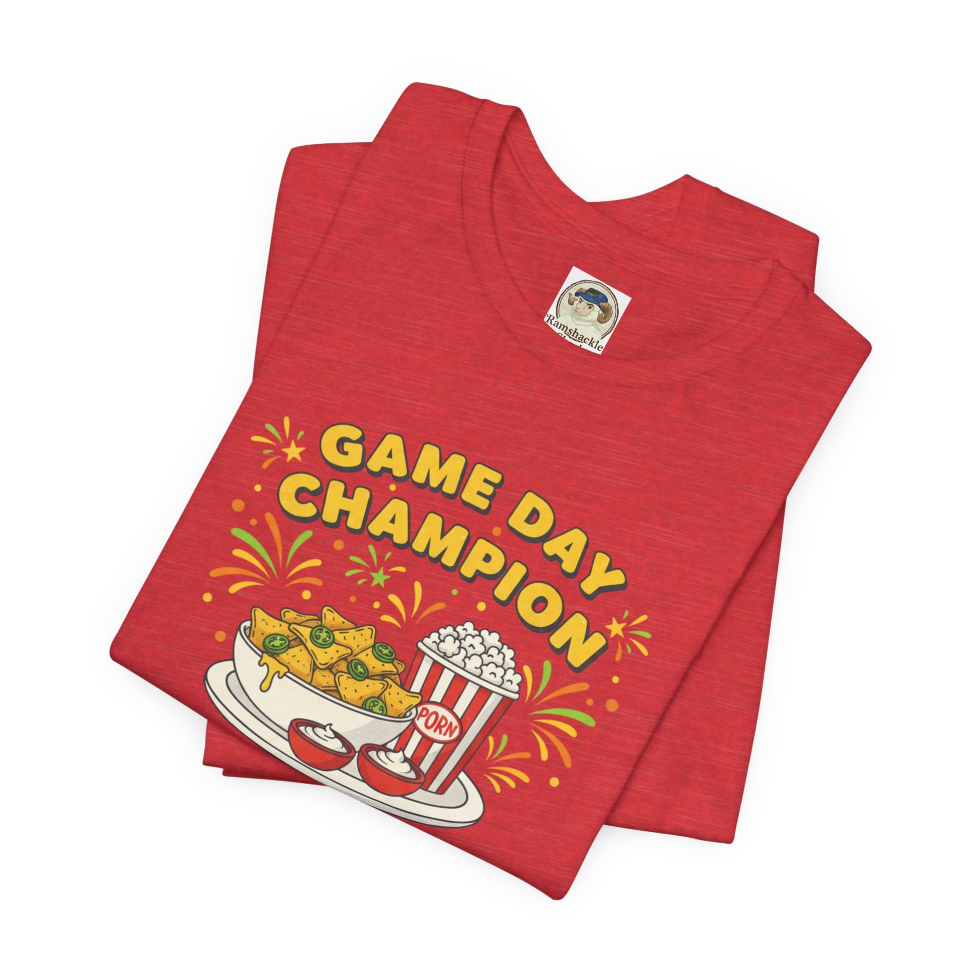 Game Day Champion Tee | Super Bowl Party, Game Day Humor - Ramshackle Shack