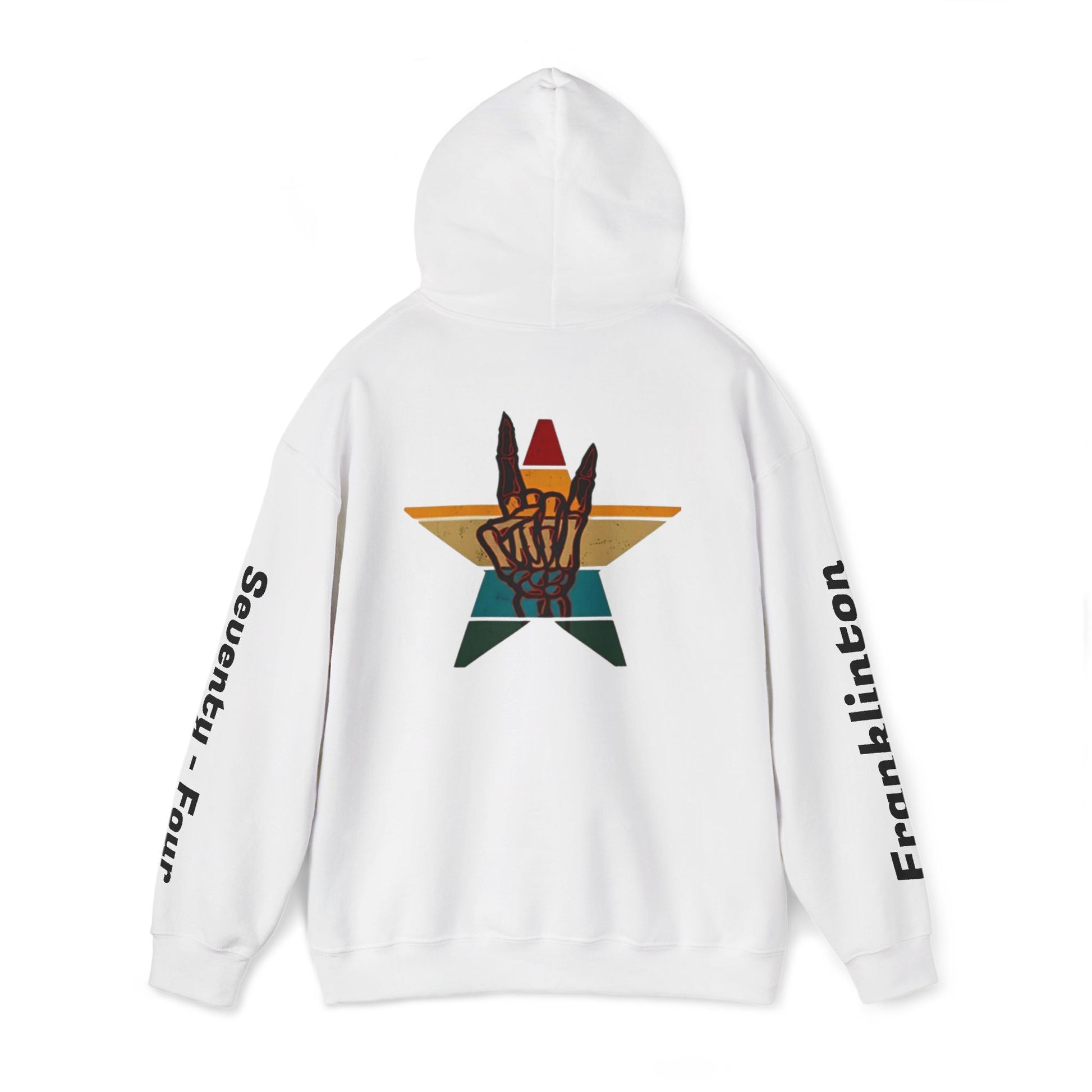 Rockin' Into My [70's] Hooded Sweatshirt — Custom Name & Age Guitar Birthday Design - Ramshackle Shack