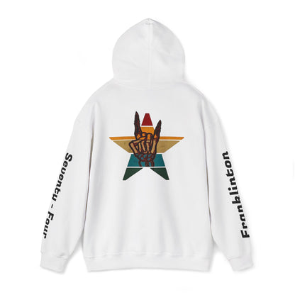 Rockin' Into My [70's] Hooded Sweatshirt — Custom Name & Age Guitar Birthday Design - Ramshackle Shack